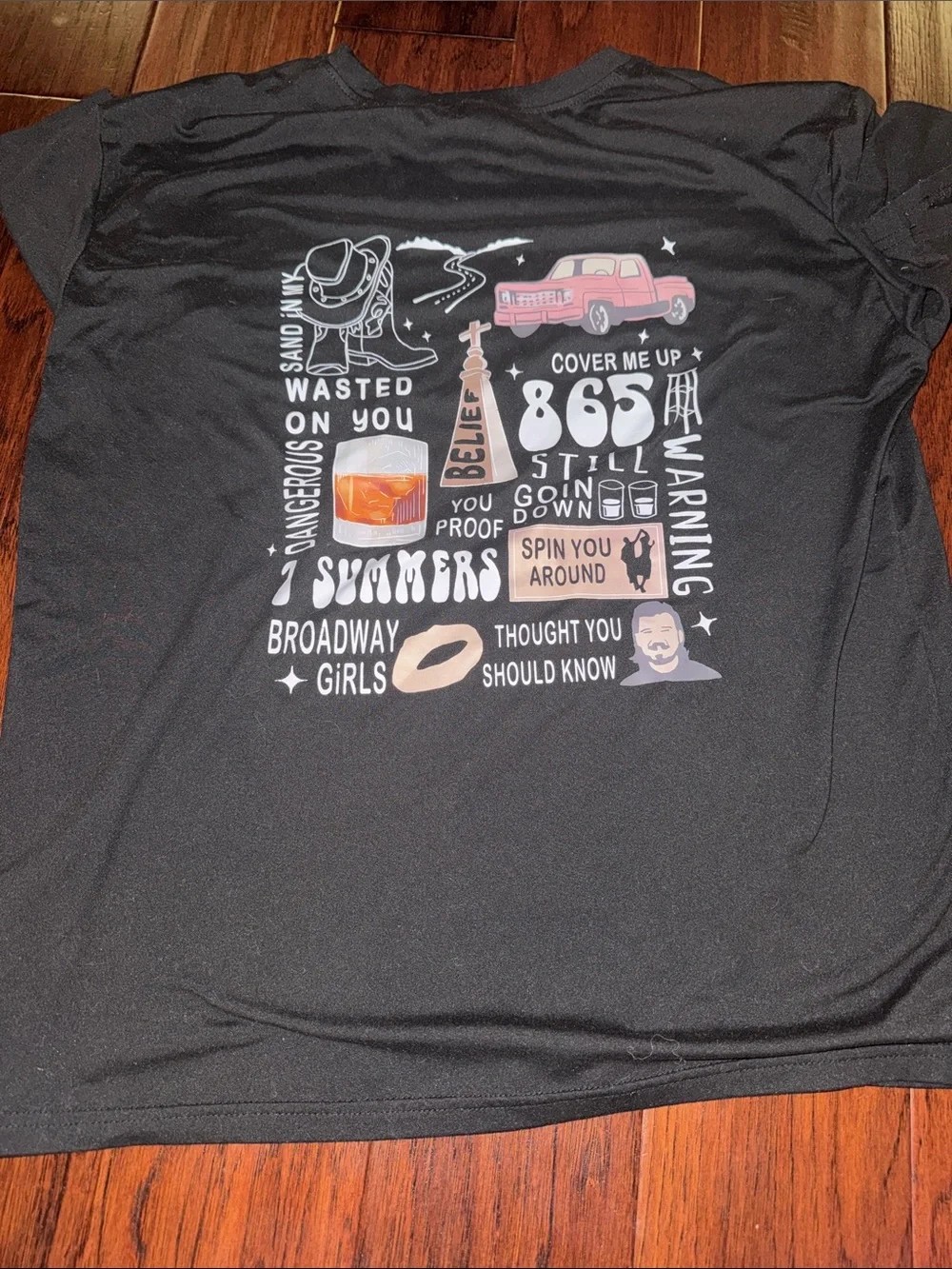 SHEIN Black Short Sleeve Kids Tee with White 'SUM' Graphic